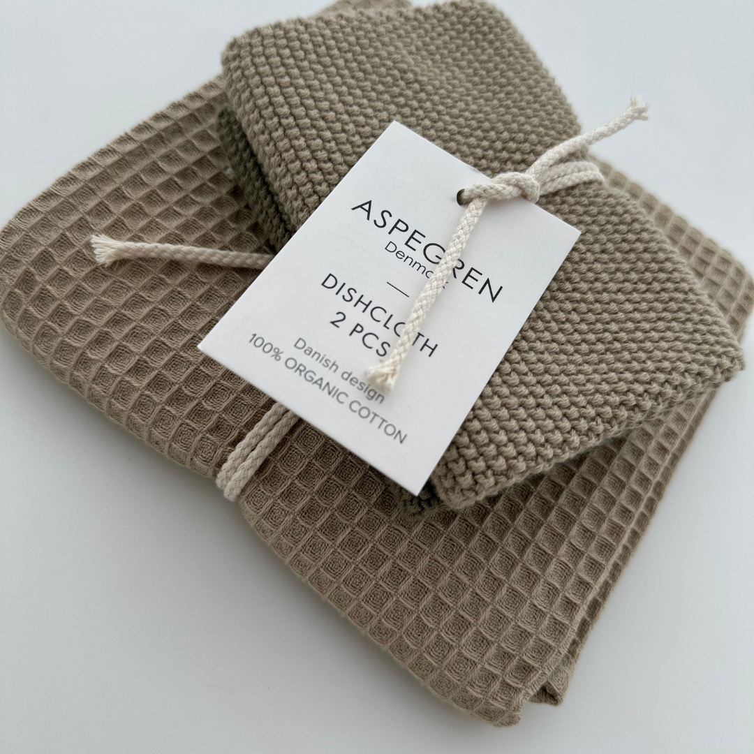 Vohvelikankainen pyyhe – Green Tea