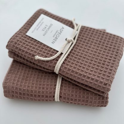 Vohvelikankainen pyyhe – Nougat